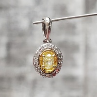 14K Diamond Halo Pendant