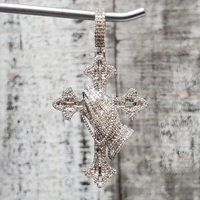 10k Praying Hands Cross Religious Pendant