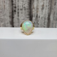 18KLarge Pear Opal Ring