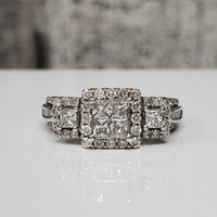 10K Diamond Cluster Ring