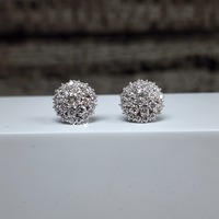 14K 2.25ctw Diamond Cluster Screwbacks Earrings