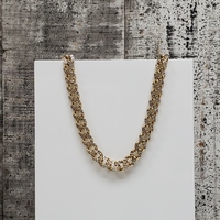 20" 14K Diamond Cut Semi Solid Cuban Link Necklace