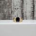 14K Black Stone + CZ Ring *SOME WEAR ON STONE*