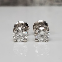 14K Diamond Screwback Earrings