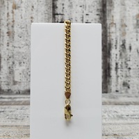 8" 10KSemi Solid Curb Link Bracelet