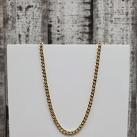 21.5" 14K Solid Curb Link Necklace