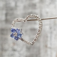 10K Blue Stone Diamond Pendant