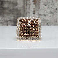 14k 1.50ctw White Diamond Square Ring