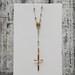 14K TriColorDrop Rosary / Rosario Religious Necklace