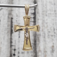 14KFancy Crucifix CZ Religious Pendant