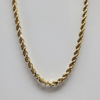 22" 14KSolid Rope Chain Necklace