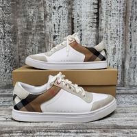 Burberry Reeth Leather House Check Low-Top Size 42.5