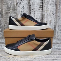 Burberry House Check and Leather Sneakers Size 9