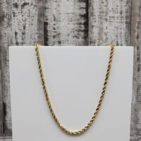 24" 14KSolid Rope Chain Necklace