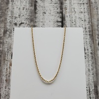 18" 14K Solid Rope Chain Necklace