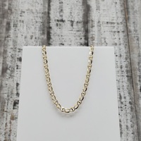 25.25" 14KDiamond Cut Anchor Link Necklace