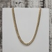 24.25" 14K Solid Diamond Cut Curb Link Necklace