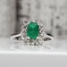 14K Diamond + Emerald Ring