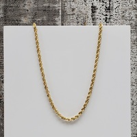 17.5" 14K YG Solid Rope Chain Necklace