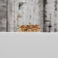 14K Diamond Nugget Style Ring