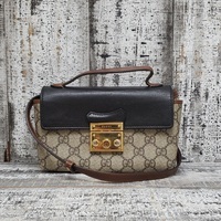Gucci GG Supreme Mini Padlock Top Handle Bag