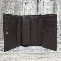 Gucci Nylon Canvas Trifold Brown Wallet