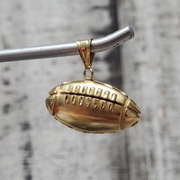 14K Football Pendant