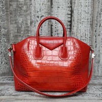 Givenchy Antigona Crocodile Red Bag 