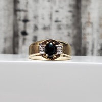 10K Diamond + Sapphire Ring