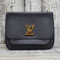 Louis Vuitton Lockme Chain Bag Leather Black