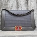 2014 Cruise Collection Chanel Grey Cube Embossed Medium  Boy Bag