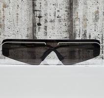 Balenciaga Ski Rectangular  Black and White Sunglasses bb0036s 