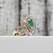 14K Diamond + Emerald Ring