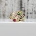 14K Multi Colored Stone + CZ Ring
