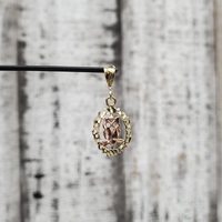 14K Two-Tone Owl Pendant