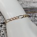 8.75" 14K TriColor Diamond Cut Figaro Link Bracelet 