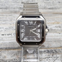 Cartier Santos 4072 ADLC Watch Some Lights Scuffs Black Bezel