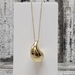 17" 14K ThinLink Chain + Semi Solid Teardrop Pendant Attached