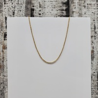 17" 18K Box Link Necklace