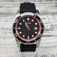 $189 Bulova Men's Black Silicone Strap Watch 43mm 98B260 