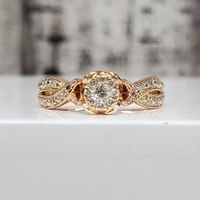 10KDiamond Cluster Twisted Chank Ring