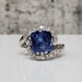 14K Diamond + Sapphire Ring 