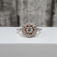 14KFancy Halo Cluster Ring