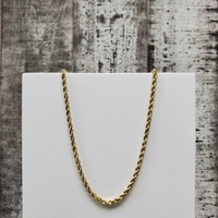 24" 14KSolid Rope Chain Necklace