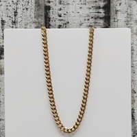 23.5" 14K Solid Curb Link Necklace