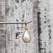 14KLarge Pear Pearl Diamond Pendant