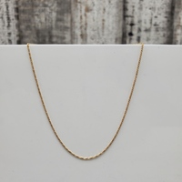 18.25" 14K Thin Box Link Necklace