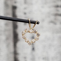 14K Heart CZ Pendant