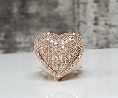 ICEBOX 14K Heart Shaped Cluster Ring