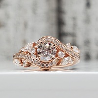 14K Adrianna Papell Designer Diamond Ring